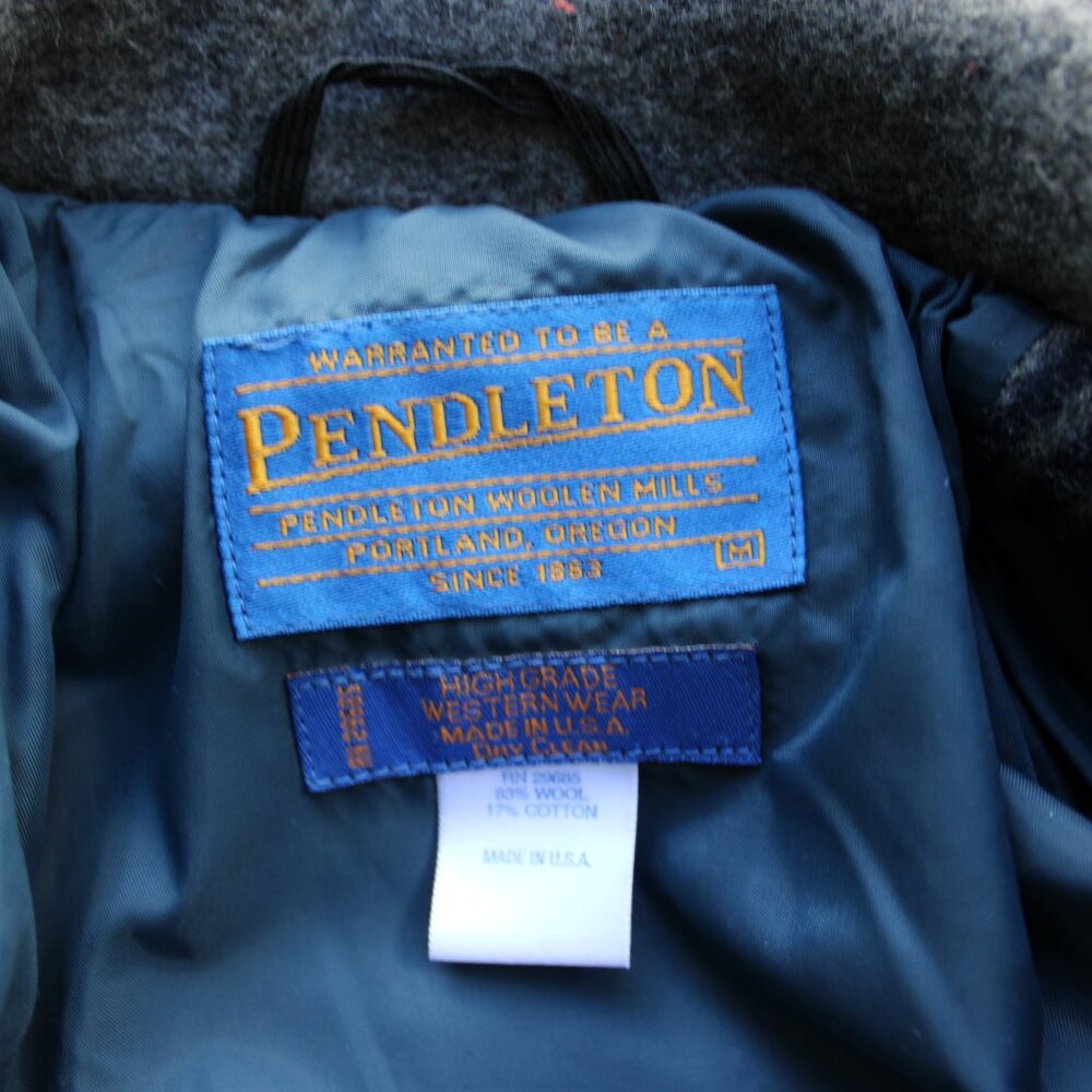 Pendleton vintage wool blanket Aztec tribal moto bomber jacket Varsity coat M - Picture 10 of 10